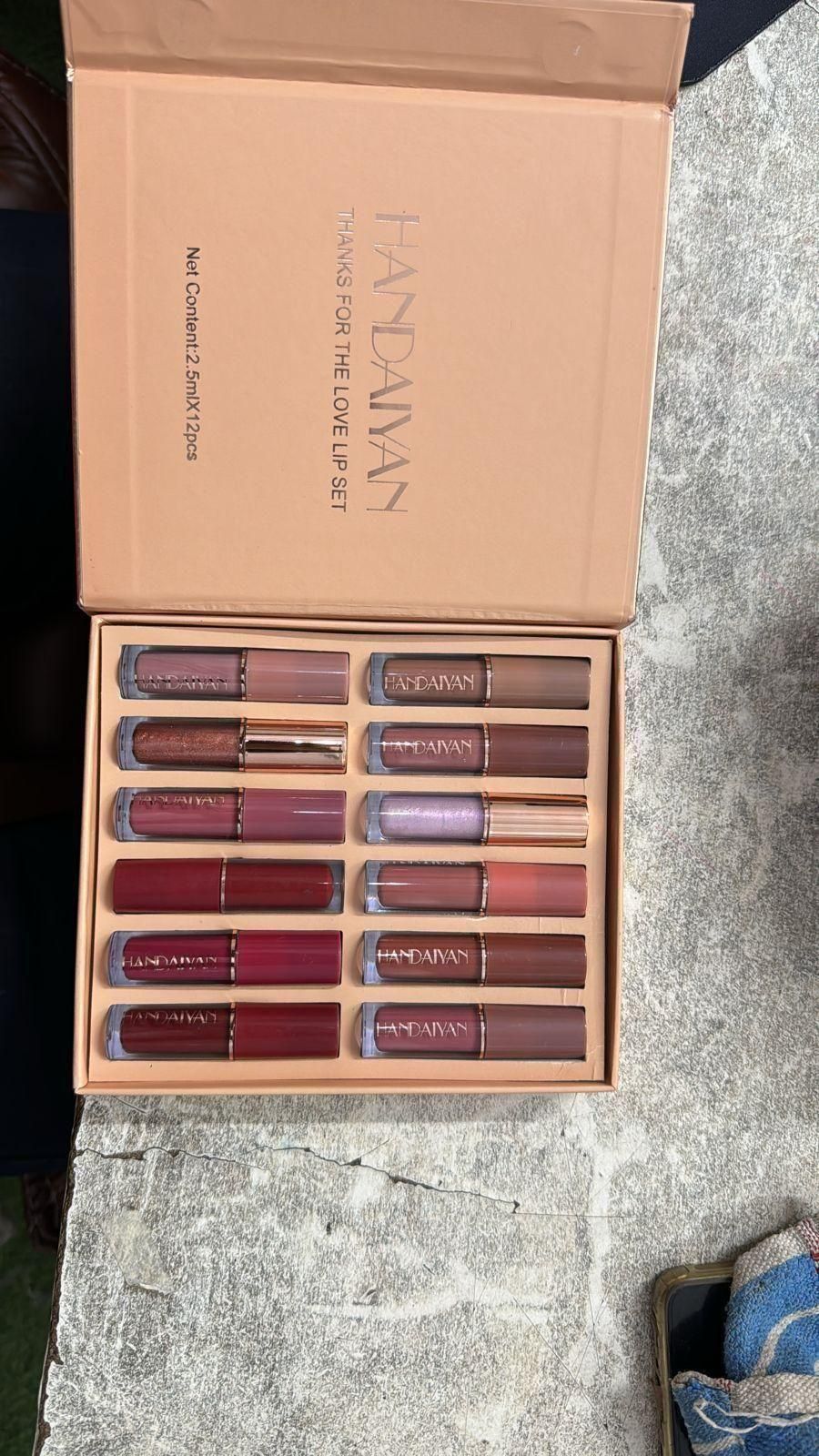 12-Piece Velvet Matte Liquid Lipstick Set - Long-Lasting Waterproof Formula